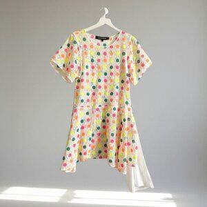 Ter et Bantine Multicolor Dot Knit Dress Cream 38 Made in Italy